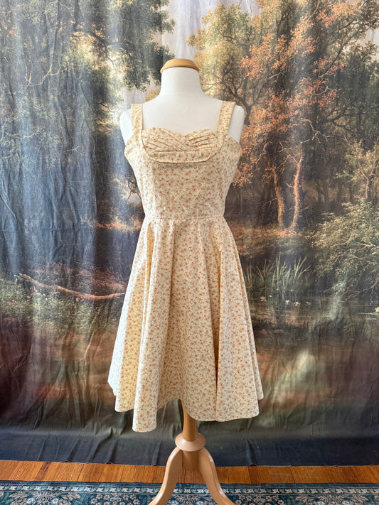 Pink and Cream Floral Sundress