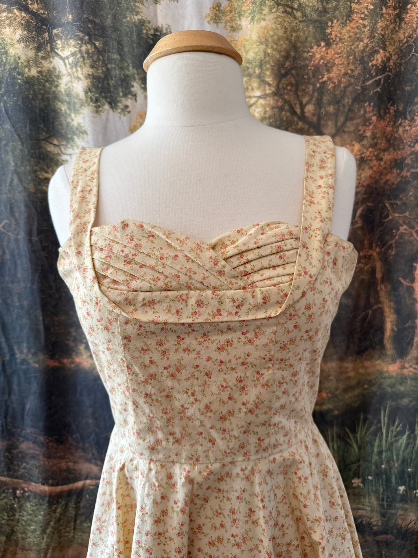 Pink and Cream Floral Sundress