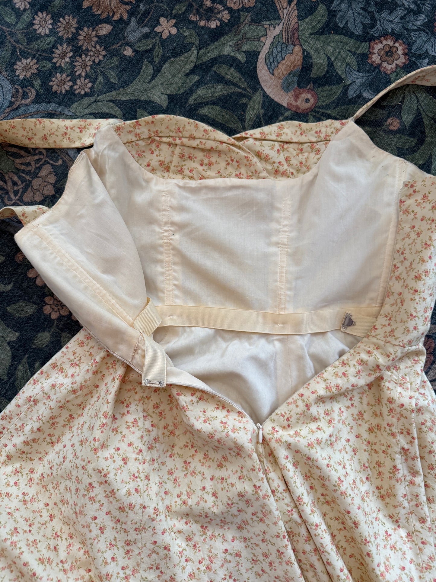 Pink and Cream Floral Sundress