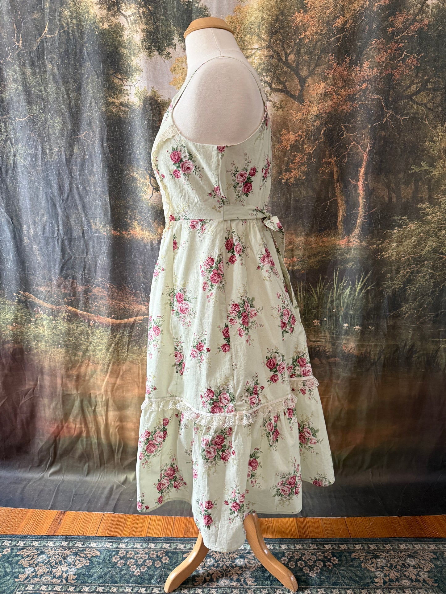 Green and Pink Floral Sundress